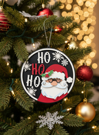 [2D FLAT ACRYLIC] Santa Christmas Round Door Hanger