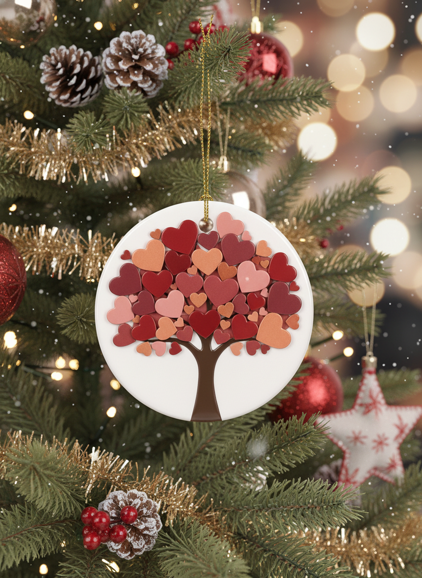 [2D FLAT ACRYLIC] 15th Wedding Anniversary Ornament 2025 – Elegant Ceramic Gift for Crystal Anniversary