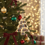 [2D FLAT ACRYLIC] Book Lover Christmas Ornament – Retro Design Gift for Readers