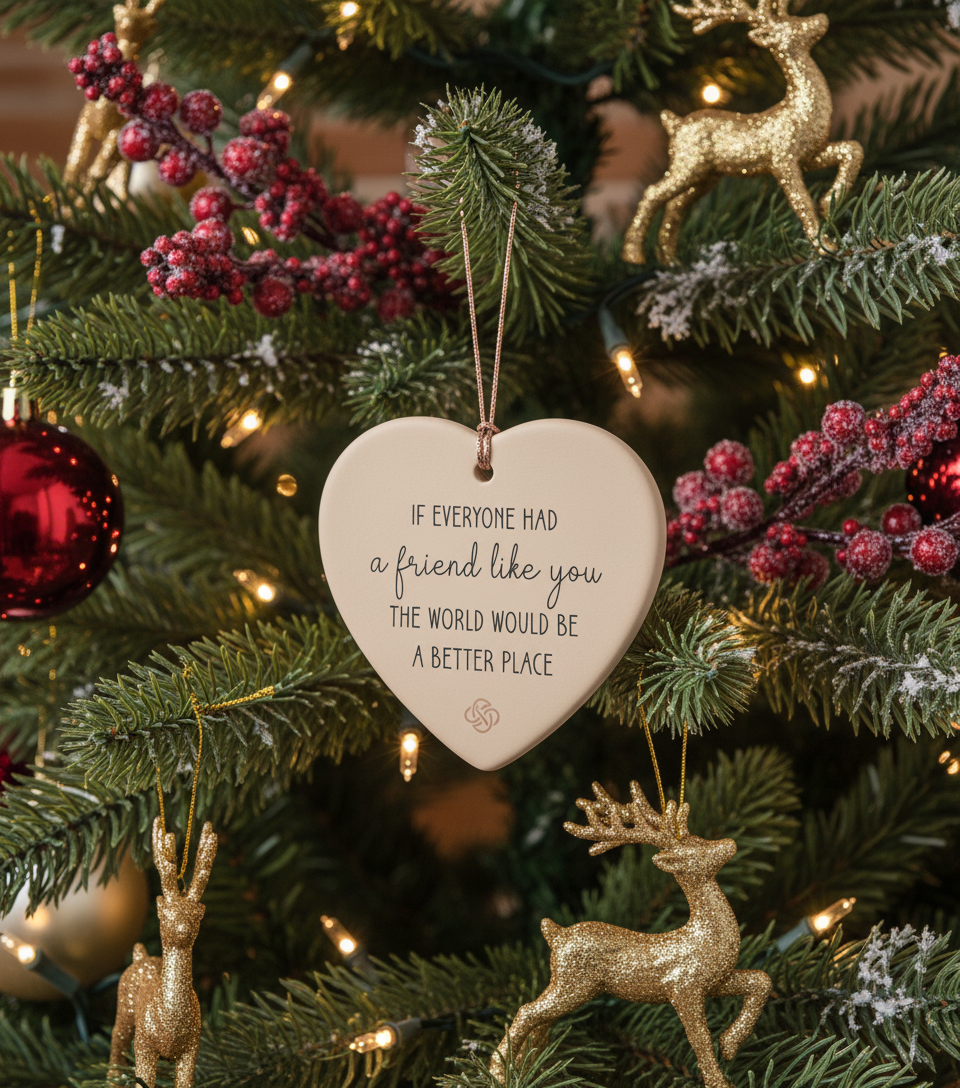 [2D FLAT ACRYLIC] 'A Friend Like You' Friendship Quote Ornament – Heartfelt Gift for Best Friend