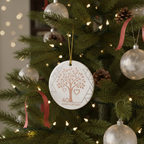 [2D FLAT ACRYLIC] 50th Golden Wedding Anniversary Heart Ornament – Ceramic Keepsake Gift for Couple