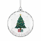 [2D FLAT ACRYLIC] First Christmas Engaged Ornament 2025 – Glass Keepsake Gift for Newly Engaged Couples