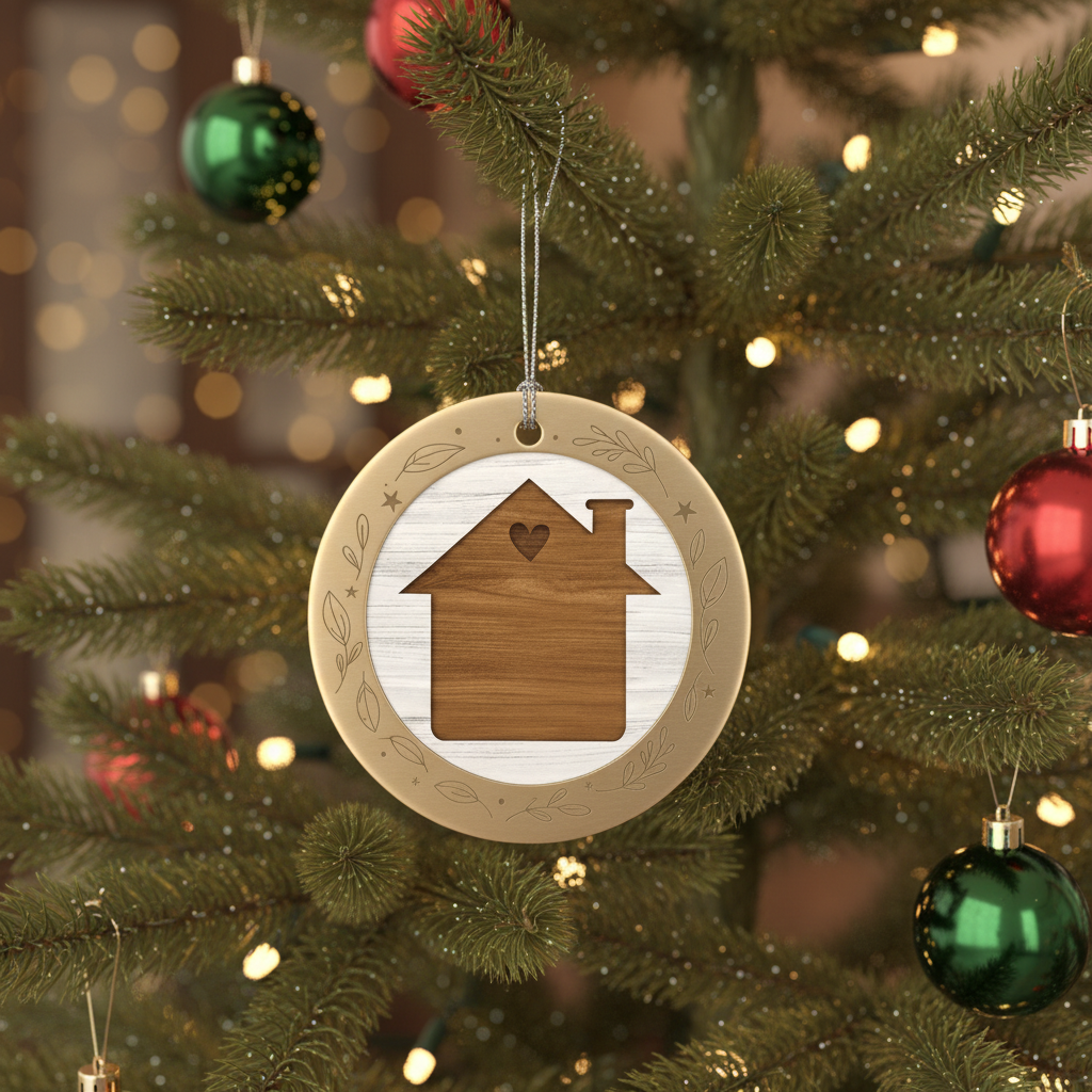 [2D FLAT ACRYLIC] Our First Home Christmas Ornament 2025 - Ceramic Housewarming Gift