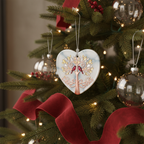 [2D FLAT ACRYLIC] 10th Anniversary Ceramic Heart Ornament – Wedding Anniversary Gift for Couple