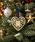 [2D FLAT ACRYLIC] 30th Pearl Anniversary Heart Ornament – Keepsake Gift for Couples