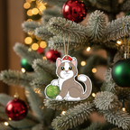 [2D FLAT ACRYLIC] Cat Christmas Ornaments | Cute Holiday Decor & Cat Lover Gift