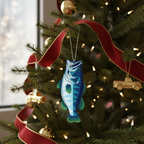 [2D FLAT ACRYLIC] Fisherman & Big Bass Fishing Ornament – Unique Gift for Anglers