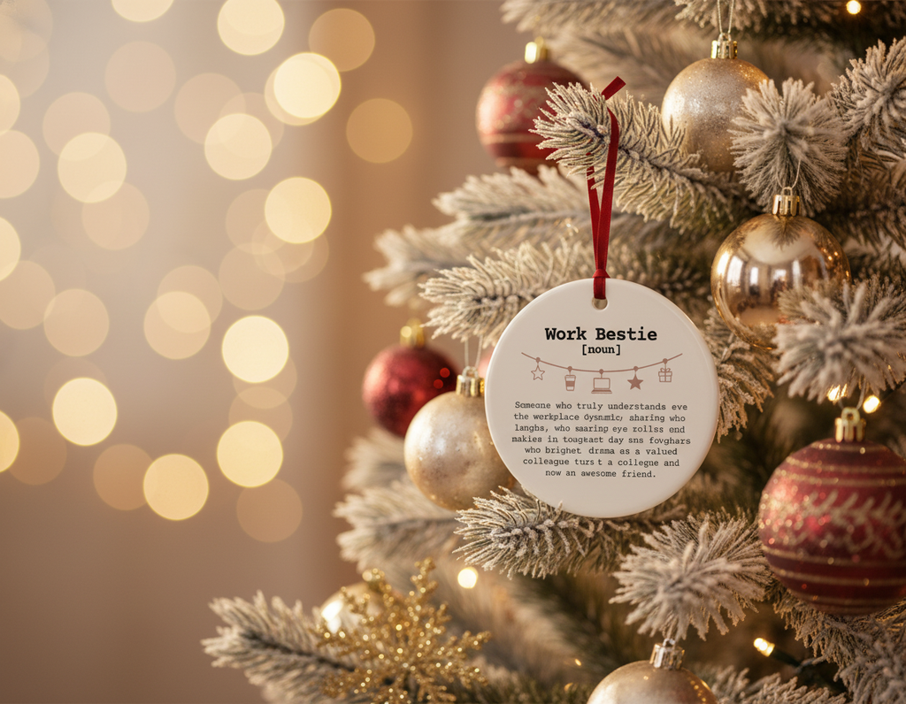 [2D FLAT ACRYLIC] Personalized Friendship Ornament – Custom Christmas Gift for Best Friends