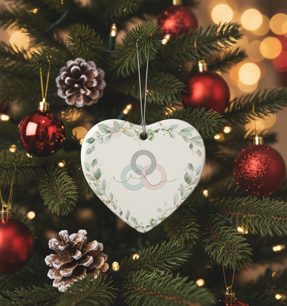 [2D FLAT ACRYLIC] Baby's First Christmas Ornament 2025 | Heart Keepsake Gift for New Mom & Dad