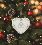[2D FLAT ACRYLIC] Baby's First Christmas Ornament 2025 | Heart Keepsake Gift for New Mom & Dad
