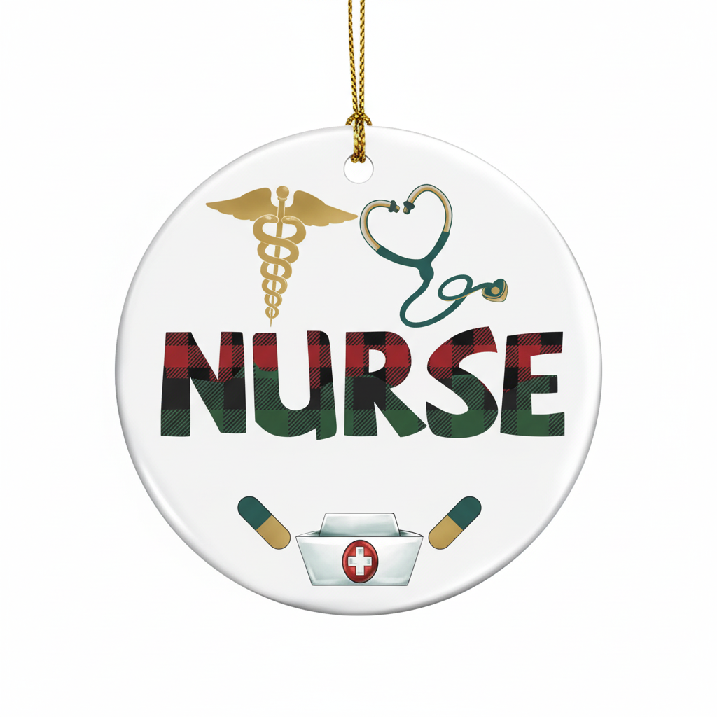 [2D FLAT ACRYLIC] Funny Nurse Christmas Ornament 2025 – "We Can't Fix Stupid" Gift for Nurses