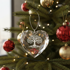 [2D FLAT ACRYLIC] 40th Ruby Anniversary Glass Ornament – Heart-Shaped Keepsake Gift for Parents & Couples