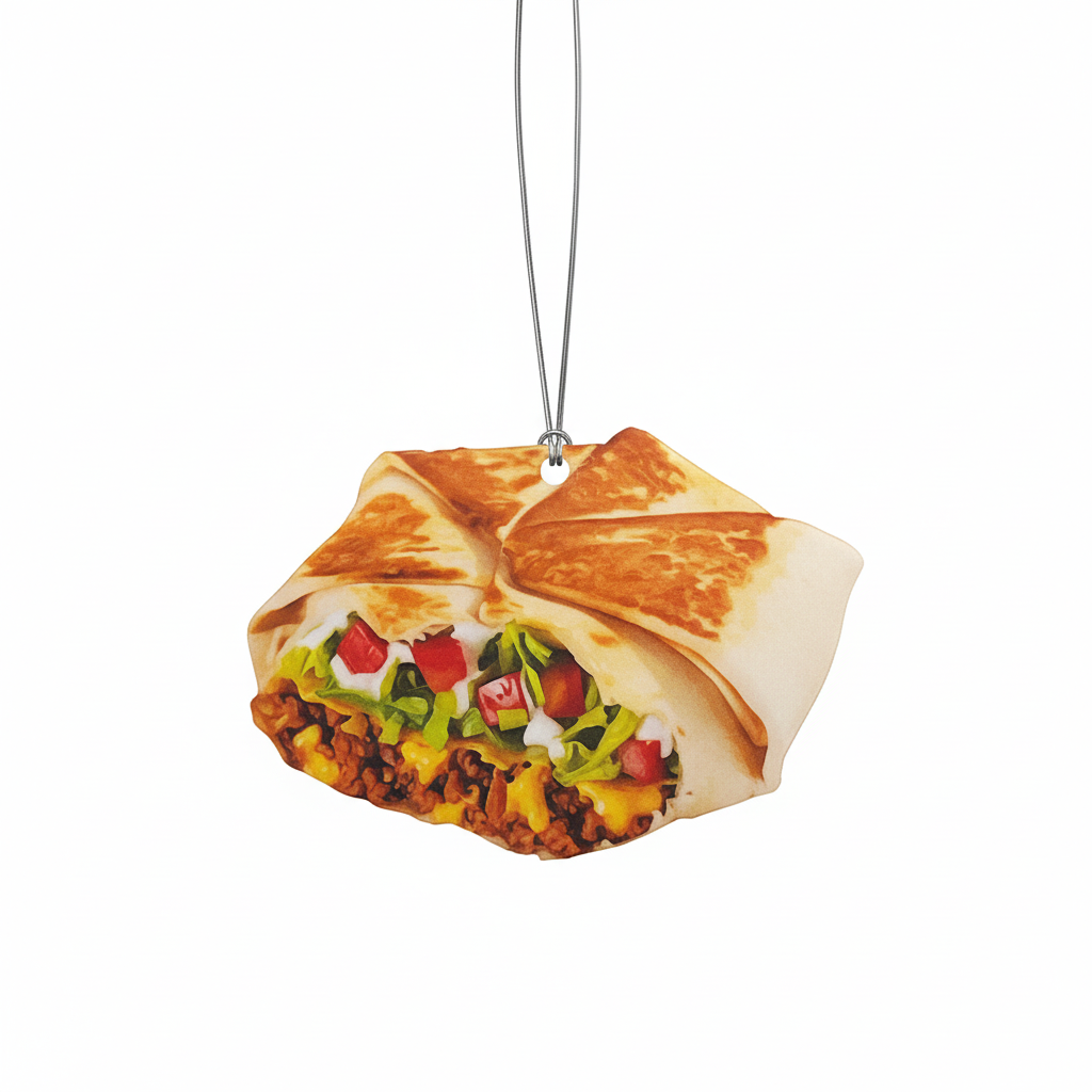 [2D FLAT ACRYLIC] Handmade Crunch Wrap Supreme Ornament – Funny Taco Bell Christmas Gift