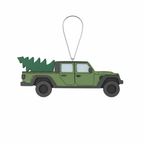 [2D FLAT ACRYLIC] Big Rig Semi Truck Christmas Ornament | Festive Holiday Decor for Truck Drivers
