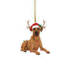 [2D FLAT ACRYLIC] Festive Rhodesian Ridgeback Christmas Ornament – Dog Lover Keepsake Gift