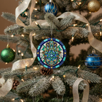 [2D FLAT ACRYLIC] Personalized Interfaith Hanukkah Christmas Ornament – Custom Family Keepsake