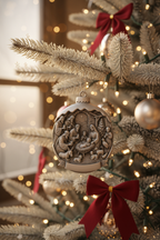 [2D FLAT ACRYLIC] Nativity Ornament 3D Model - Digital File for CNC & 3D Printing