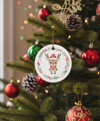 [2D FLAT ACRYLIC] Baby's First Christmas 2024 Ornament – Ceramic Keepsake Gift for Newborns