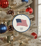 [2D FLAT ACRYLIC] Patriotic American Citizen Christmas Ornament 2025 – Heartfelt Citizenship Gift