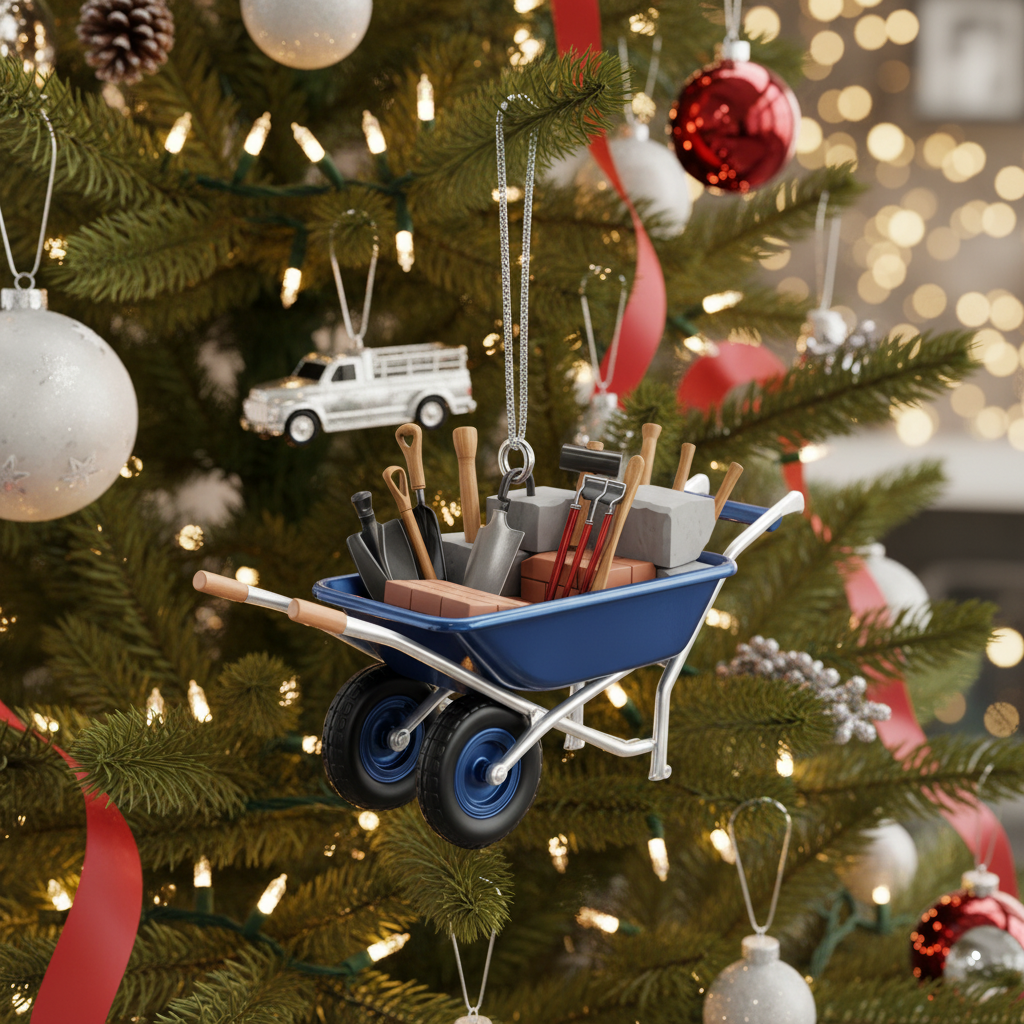 [2D FLAT ACRYLIC] Personalized Fire Truck Christmas Ornament | Custom Gift for Kids & Firefighters