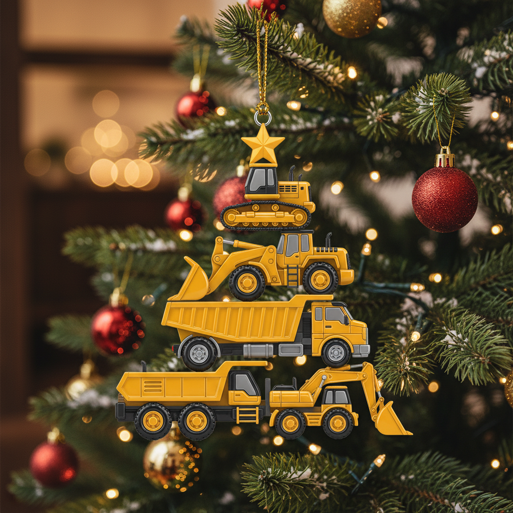 [2D FLAT ACRYLIC] Angel Wing Memorial Christmas Ornament | In Memory of a Truck Driver Gift