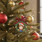 [2D FLAT ACRYLIC] Charming Horse Christmas Ornament – Holiday Gift for Horse Lovers