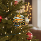 [2D FLAT ACRYLIC] African Safari Animal Ornament – Faux Stained Glass Vacation Keepsake