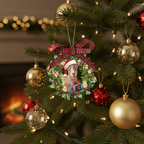 [2D FLAT ACRYLIC] Charming Goat Christmas Ornament – Farm Animal Lover Gift
