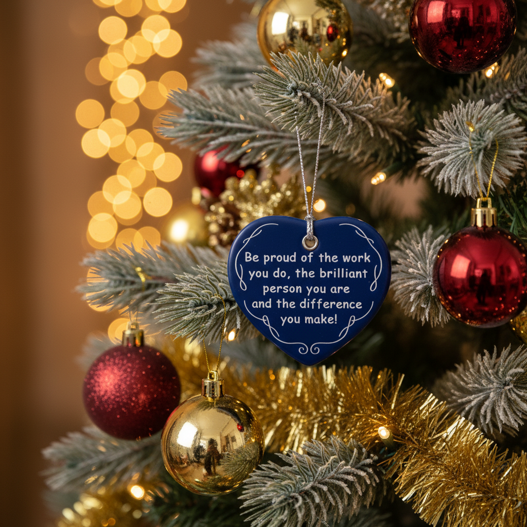 [2D FLAT ACRYLIC] Inspirational Thank You Keepsake Ornament – Perfect Gift for a Coworker or Teacher