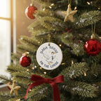 [2D FLAT ACRYLIC] Funny Goose Christmas Ornament for Dad - Silly Goose Holiday Decor Gift from Daughter or Son