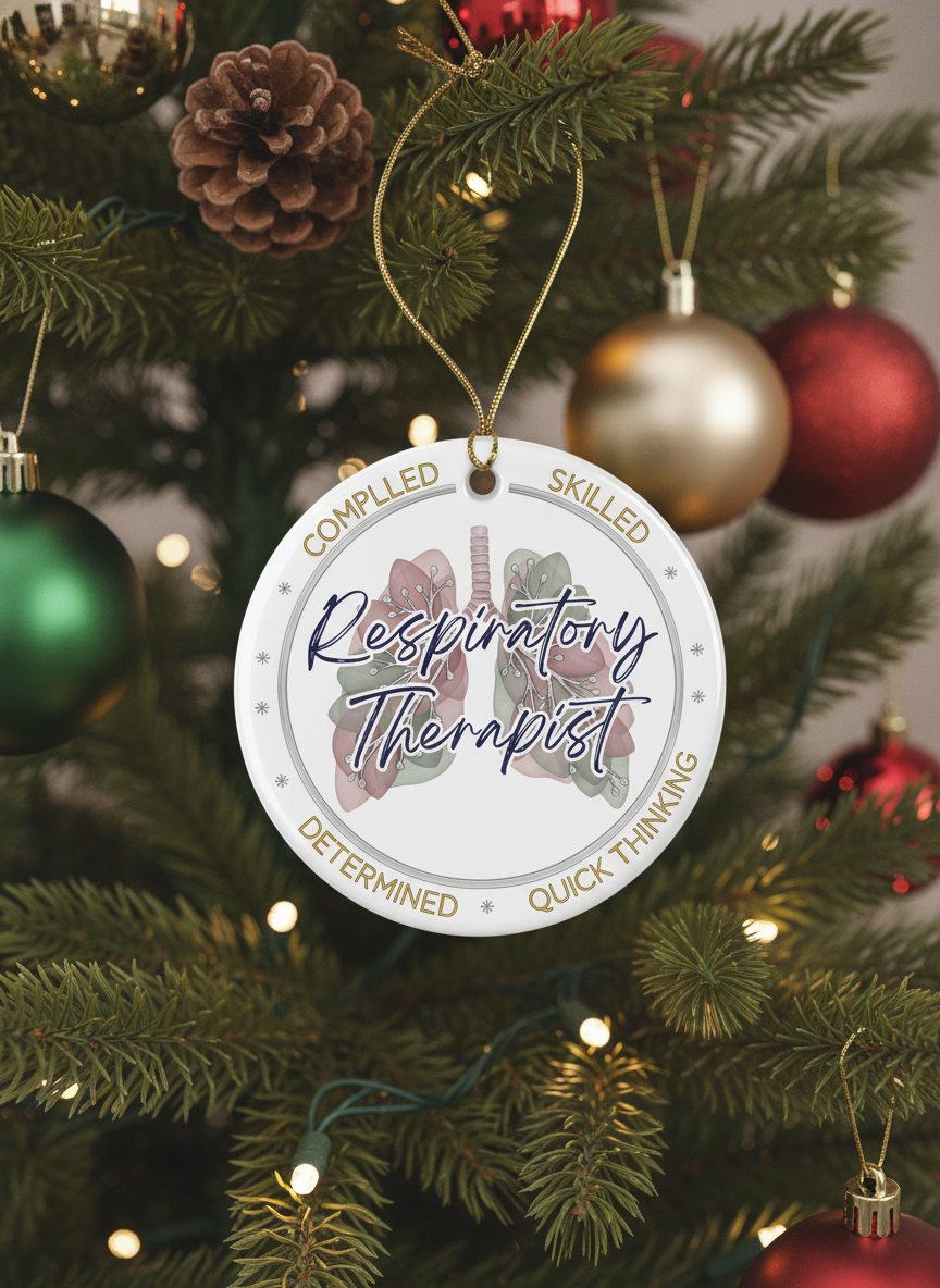 [2D FLAT ACRYLIC] Respiratory Therapist Christmas Ornament – Appreciation Gift for RTs & Coworkers