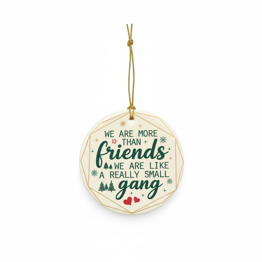 [2D FLAT ACRYLIC] Personalized Friendship Ornament – 'Small Gang' Keepsake Gift for Best Friends