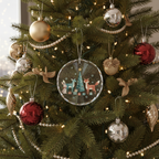 [2D FLAT ACRYLIC] Baby's First Christmas 2025 Glass Ornament | Elegant Newborn Keepsake Gift