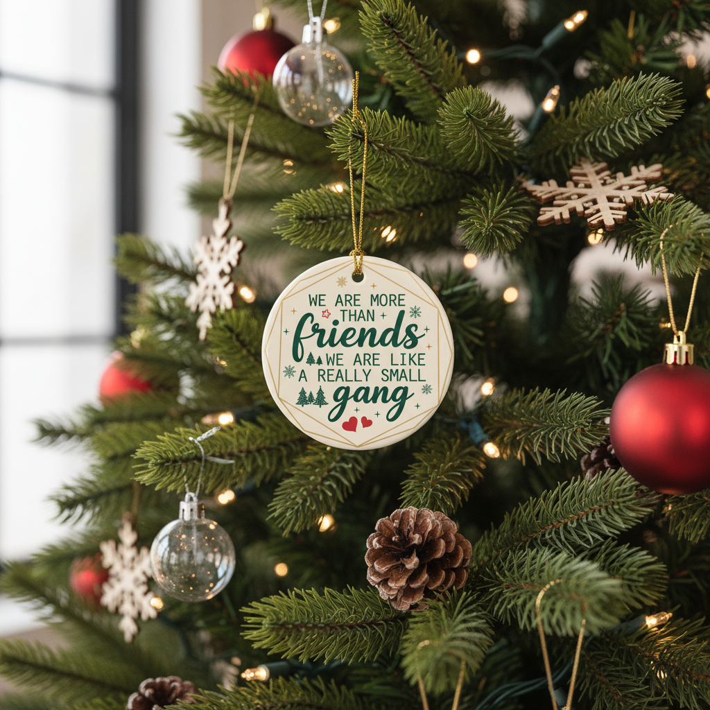 [2D FLAT ACRYLIC] Personalized Friendship Ornament – 'Small Gang' Keepsake Gift for Best Friends