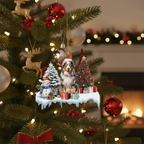 [2D FLAT ACRYLIC] Australian Shepherd Christmas Ornament – Aussie Dog Lover Keepsake Gift