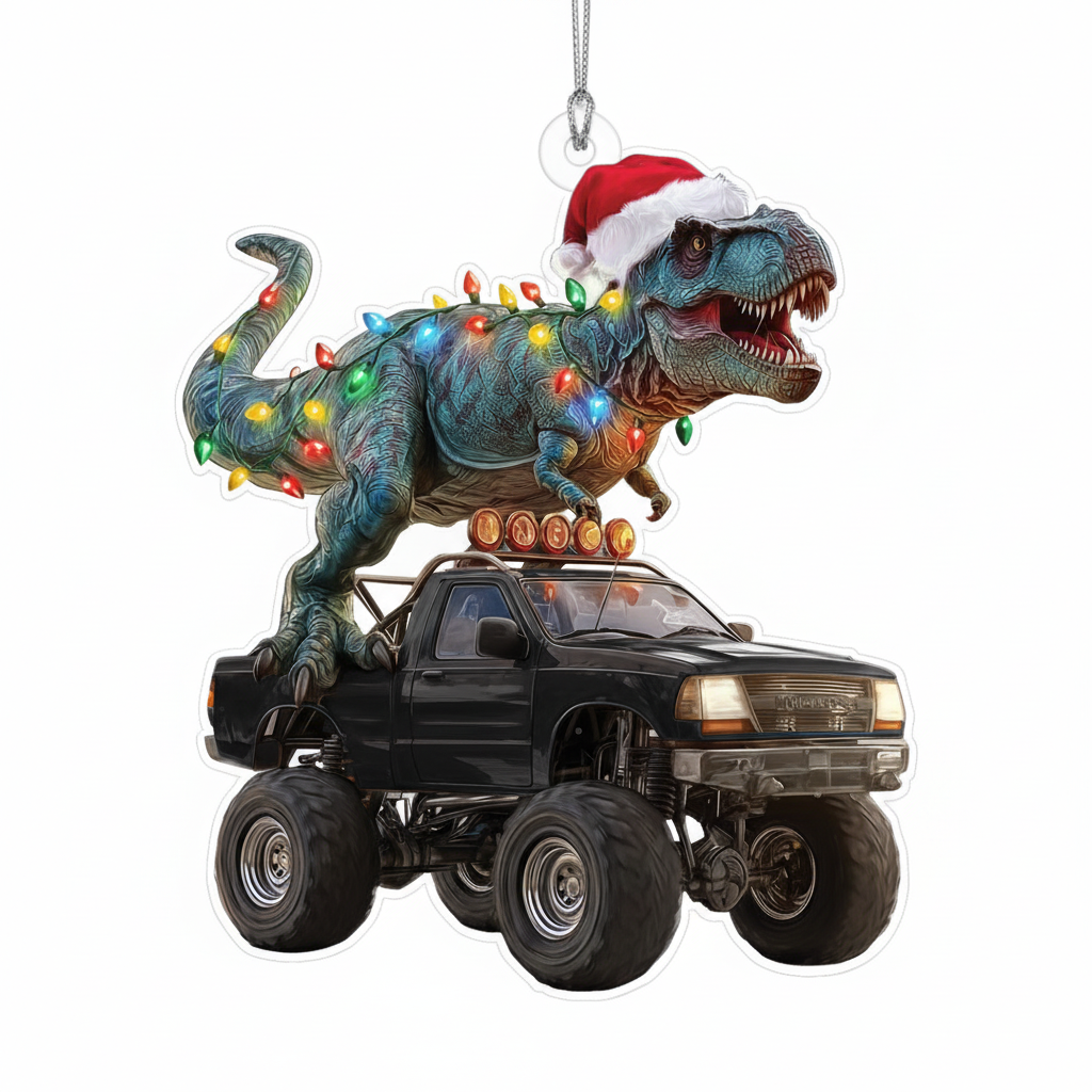 [2D FLAT ACRYLIC] Personalized Grinch Christmas Ornament | Custom Acrylic Trucker Tree Decor