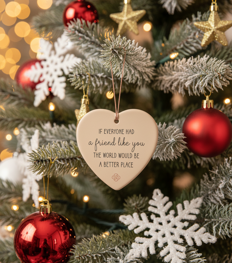 [2D FLAT ACRYLIC] 'A Friend Like You' Friendship Quote Ornament – Heartfelt Gift for Best Friend