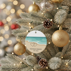 [2D FLAT ACRYLIC] Beach Memory Couple Ornament 2025 - Ocean Vacation Keepsake