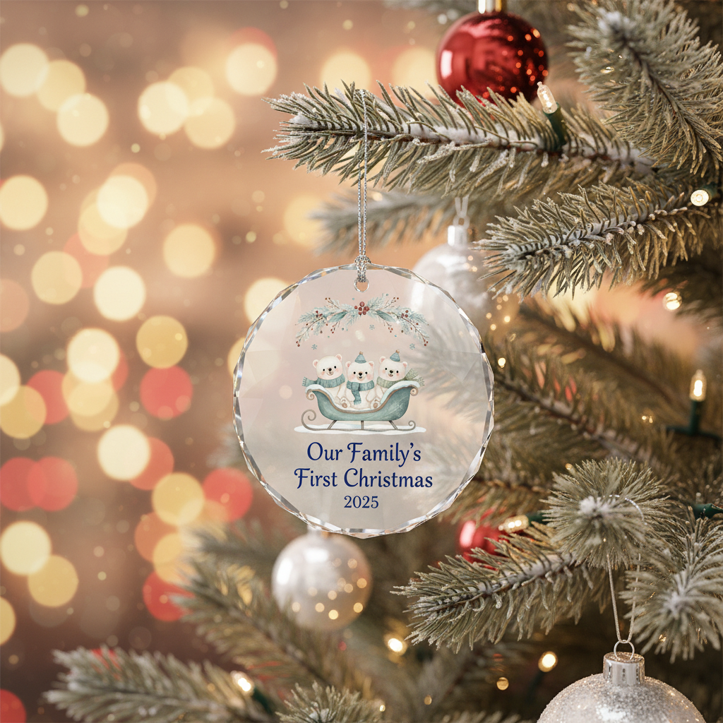 [2D FLAT ACRYLIC] Personalized Mom & Dad Memorial Ornament – In Loving Memory Christmas Keepsake Gift