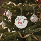 [2D FLAT ACRYLIC] Baby's First Christmas 2025 Ornament – Keepsake Gift for Family of Three