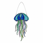 [2D FLAT ACRYLIC] Vibrant Jellyfish Suncatcher – Acrylic Sea Life Window Hanging Ornament