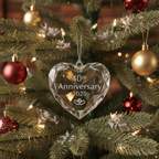 [2D FLAT ACRYLIC] 40th Ruby Anniversary Ornament 2025 – Keepsake Wedding Gift for Couples