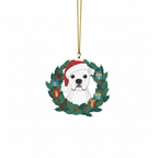 [2D FLAT ACRYLIC] American Bulldog Christmas Ornament – Festive Holiday Decor & Dog Lover Gift