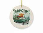 [2D FLAT ACRYLIC] Personalized Driving Home For Christmas Ornament | Custom Trucker Gift & Holiday Decor