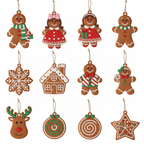 [2D FLAT ACRYLIC] Adorable Gingerbread Man Ornaments – Cute Christmas Tree Decor
