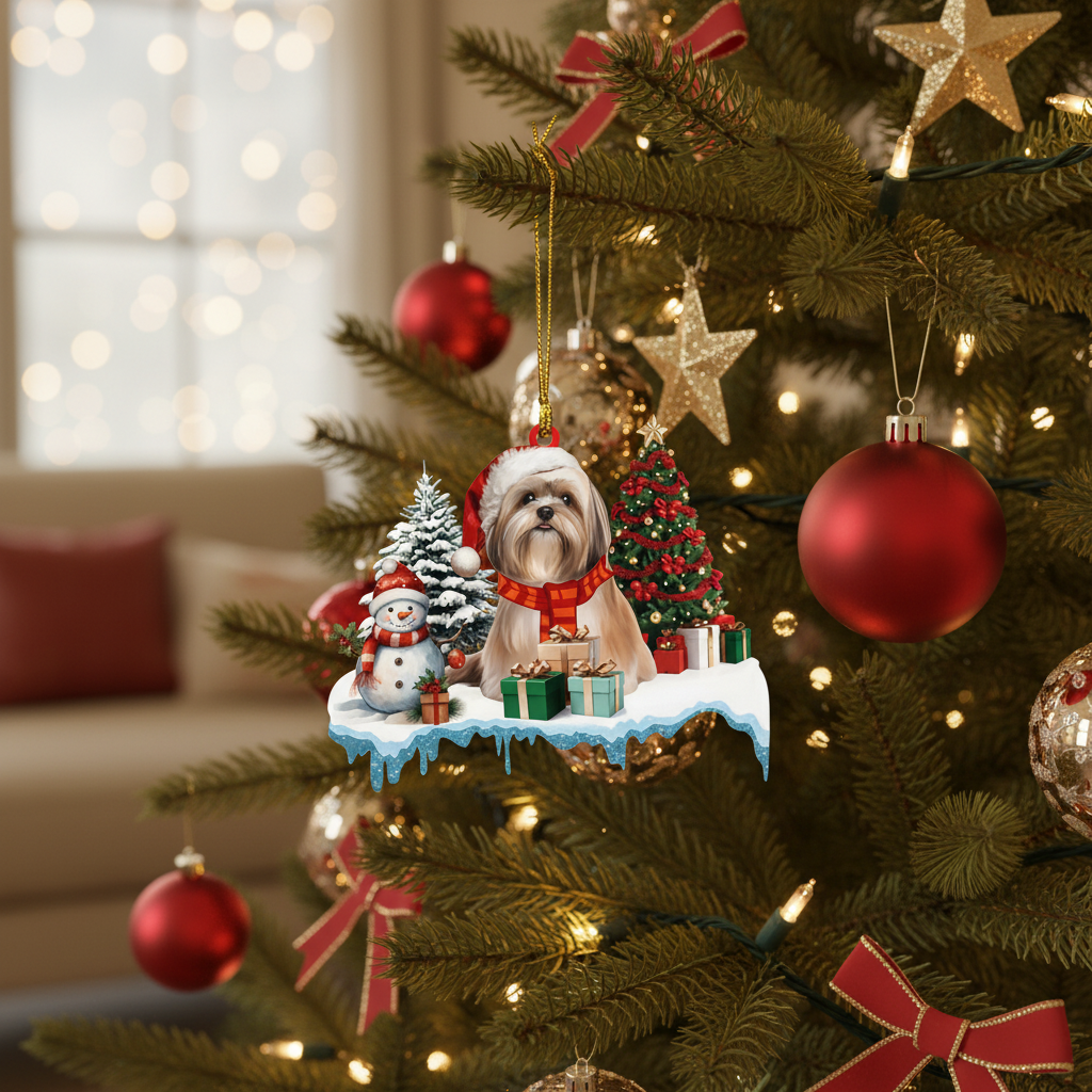 [2D FLAT ACRYLIC] Book Lover Christmas Ornament – 'A Well Read Woman' Reader Gift