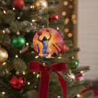 [2D FLAT ACRYLIC] Funny 'He is Rizzen' Jesus Basketball Ornament – Humorous Christmas Gift