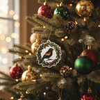 [2D FLAT ACRYLIC] Vibrant Bird Wreath Ornament – Double-Sided Acrylic Hanging Decoration