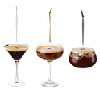 [2D FLAT ACRYLIC] Espresso Martini Christmas Ornaments – Acrylic Cocktail Themed Tree Decorations