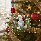 [2D FLAT ACRYLIC] Charming Cockatoo Christmas Ornament – Festive Bird Lover Keepsake & Gift